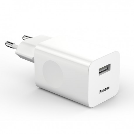 Presa Spina Caricabatterie uscita USB Baseus QC 3.0 da 3A bianco iPhone Universale