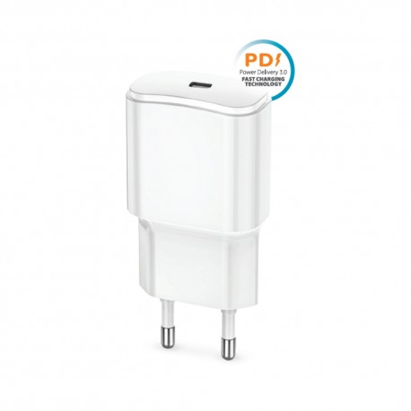 Presa Spina Caricabatterie uscita USB Type-C PD  20W QC 3.0 Ricarica Rapida  iPhone Universale TC-01 Forever